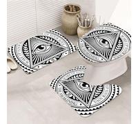 Ojo Illuminati Juego De 3 Alfombrillas De Baño Absorbente Alfombra De Contorno Suave Felpudo para Interior Ducha Entrar