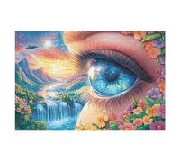Ojo Misterioso Puzzle 1000 Piezas Regalo Ideal Original Rompecabezas 3D Obra De Arte para Hombres Y Mujeres DIY Creativo Aliviar Estrés 1000 PCS