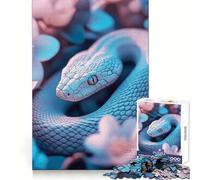 Ojo Místico de la Serpiente Entre Flores para Adultos, Rompecabezas de 1000 Piezas, Juguete para la Reflexión, Alivio de la Ansiedad, Bordes Precisos, Regalo Reflexivo (50x75cm)