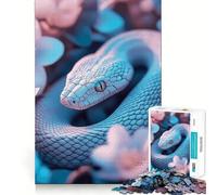 Ojo Místico de la Serpiente Entre Flores Rompecabezas para Adolescentes 1000 Piezas Juguete para Ejercitar la Mente Divertido Arte de Ensamblaje Coleccionable (38x26cm)