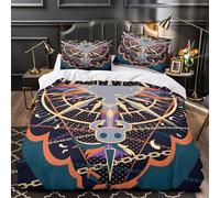 Ojo Místico Funda de Edredón Estampado 3D Juego de 3 Piezas de poliéster Cierre de Cremallera Oculta con Fundas de Almohada Suave Ocultismo simbólico Funda Edredon for Adultos King（220x240cm）