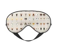 Ojo para dormir de raza de perro, diseño actualizado, bloqueo de luz, para hombres y mujeres, turnos de trabajo, viajes