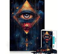 Ojo Que Todo lo ve con Lotus para Adolescentes,Rompecabezas de 1000 Piezas,Juego de Memoria,componentes Resistentes y de fácil manejo,Juego portátil y Divertido (38x26cm)