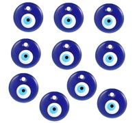 Ojo Turco para Colgar,10 Piezas 3 cm Ojo Turco,Amuleto Turco de la Suerte,Amuleto de la Suerte,Ojo Azul y Blanco,Decoración de Pared
