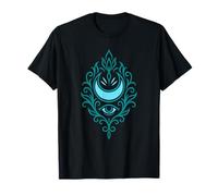 Ojo y Luna Símbolo Espiritual Arte místico Decorativo Camiseta