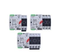 OJOPOV GBDQA-125 2P 3P 4P 63A 100A 125A Tipo Interruptor de Transferencia automático de Doble Potencia Voltaje Nominal 220V/380V 50/60HZ(3p,110V 63A)