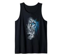 Ojos Azules de león Camiseta sin Mangas