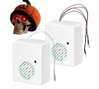 Ojos Brillantes 2 Piezas Decoraciones Terroríficas Exteriores Con Sonido | Ojos de Esqueleto que se Encienden para una Espeluznante en Césped, Cementerio, Jardín, Porche y Patio al Aire Libre