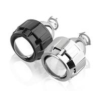Ojos de ángel,Bombillas Angel Eyes 2 lentes de faros delanteros de proyector Mini Bi Xenon HID de 2,5 pulgadas compatibles con H4 H7 H11 9005 H8 Uso apto para faros delanteros de coche(2pcs LHD Black)