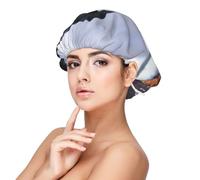 Ojos de collar de nieve para perros rottweiler,Gorro de dormir de satén para adultos - Gorro de dormir elástico para mujer, cubrecabello nocturno
