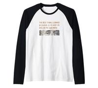 Ojos de Color marrón en su Propio Papel gráfico marrón Camiseta Manga Raglan