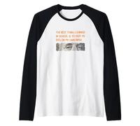Ojos de Color Naranja en su Propio Papel gráfico Naranja Camiseta Manga Raglan