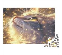 Ojos de Gato mágicos 1000 Piezas Stock De Cartas Premium Rompecabezas Conjunto Amantes De La Familia Divertido Juego Alivio del Estrés Decoración De Paredes 70x50cm/1000pcs