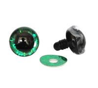 Ojos de juguete seguridad 20 piezas Plástico transparente | Rango de varios tamaños de 9 a 40 mm, respaldo de bloqueo seguro, uso de felpa/muñeca/animal