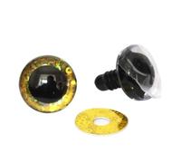 Ojos de juguete seguridad 20 piezas Plástico transparente | Rango de varios tamaños de 9 a 40 mm, respaldo de bloqueo seguro, uso de felpa/muñeca/animal