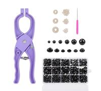 Ojos de muñeca, 30 ojos de seguridad pequeños, kit de nariz ovalada de seguridad, ojos y nariz de seguridad con herramienta de seguridad violeta para los ojos, ferroso para ganchillo y creación de