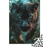 Ojos de Pantera Negra Puzzle De 1000 Trozos Papel Grueso Rompecabezas Apasionados De Los Ocio En Casa Horas De Entretenimiento Garantizadas 38x26cm/1000pcs