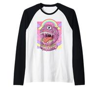 Ojos de pez Kawaii de estética extraña Camiseta Manga Raglan