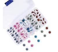 Ojos De Plastico 100 Piezas Ojos De Seguridad Ojos De Muñeca con Una Caja de Almacenamiento para Manualidades De Bricolaje 12 x 6 mm
