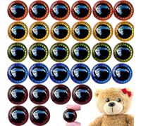 Ojos De Seguridad De Plástico 13 mm Para Muñecos, 30 Piezas Con Arandelas Y Caja Organizadora, Accesorios De Bricolaje Para Amigurumis, Peluches Y Manualidades