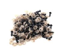 Ojos de seguridad de plástico ZenithAur en varios tamaños para manualidades, un juego completo de ojos de seguridad con arandelas para proyectos de amigurumi y creación de ojos de (10mm)