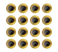 Ojos de señuelo de pesca holográficos 3D con respaldo para una fijación segura, diseño de goma moldeada suave para atar moscas y hacer señuelos (8 mm, dorado)