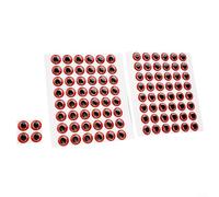 Ojos de señuelo de pesca holográficos 3D para atar moscas, calcomanías de 6 mm, 8 mm, 10 mm, 12 mm, de goma suave, reflectantes, realistas, 4 tamaños, 3 colores (12 mm, rojo)