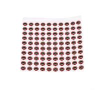 Ojos de señuelo de pesca holográficos 3D para atar moscas, calcomanías de 6 mm, 8 mm, 10 mm, 12 mm, de goma suave, reflectantes, realistas, 4 tamaños, 3 colores (6 mm, rojo)