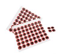 Ojos de señuelo de pesca holográficos 3D para atar moscas, calcomanías reflectantes moldeadas suaves para mejorar los detalles del señuelo y mejorar la respuesta de los peces (12 mm, rojo)