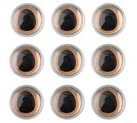 Ojos de señuelo de pesca holográficos moldeados suaves 3D para atar moscas, material de goma con respaldo para una fijación segura en señuelos (8 mm, plateado)