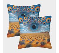Ojos Funda De Almohada Resumen Art Impresa En 3D Decoración del Hogar Sala De Eestrella Sofá para Coche 50x50cm 2 Paquetes