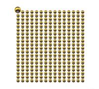 Ojos holográficos 3D de señuelo de pesca de pupila de serpiente, 300 piezas para atar moscas y hacer señuelos, plástico con respaldo para una fijación segura (dorado, 3 mm)