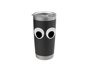 Ojos ingeniosos que te miran fijamente Vaso térmico de acero inoxidable de doble pared