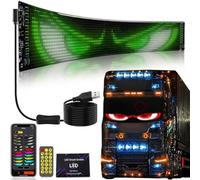 Ojos LED Para Camión, Ojos Led Para Coche Con App Y Control Remoto, Luces Led Para Camión, Devil Eyes Para Coche, Diseño Dinámico DIY(2pcs 92x374mm)