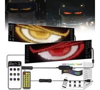 Ojos LED Para Camión, Pantalla Flexible Programable Grande, Ojos de Diablo Para Coche, Bricolaje, Dinámica, Inteligente, Colorida, Suave (2PCS 9.2 * 37.4CM)