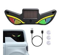 Ojos LED Para Coches | Panel De Advertencia Dinámica LED Alimentado Por Energía Solar Y USB | Cartel Divertido Para Vidrio Auto - Camión Bicicleta Parabrisas Trasero Vehículos Noche Fiesta Cumpleaños