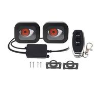 Ojos LED para moto, impermeables, dinámicos, ojos de diablo, con mando a distancia y 6 patrones, placa de identificación LED para motocicletas, locomotoras, triciclos, vehículos eléctricos