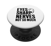 Ojos Nervios Agudos No Tan Divertido Amante Halcón PopSockets PopGrip Adhesivo