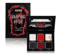 Ojos Rojas Sombras, Mate Eyeshadow Palet, Maquillaje de Halloween Diablo, Maquillaje Gótico Ahumado Rojo y Negro,Adecuada para el Maquillaje de Halloween