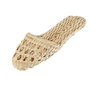 OJREEUB 1 par de sandalias hechas a mano de ratán de paja Radom Ship talla 38, natural, Medium