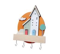 OJREEUB Llavero decorativo de madera con 4 ganchos para colgar llaves para el hogar, dormitorio, oficina