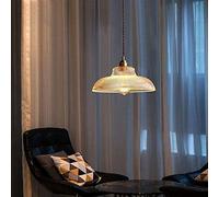 OJRG TONFON Araña de latón de Estilo japonés Rústico cónico Vidrio Acanalado E27 Lámpara Colgante Simplicidad Pasillo Pasillo Lámpara de Techo for Cocina Isla Comedor Dormitorio Pasillo Sala de Estar