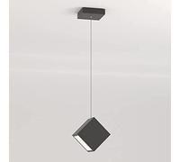 OJRG TONFON Nordic Square Farmhouse Lámpara Colgante Lámpara de araña LED Metal Mate Negro Lámpara de Techo for Cocina Isla Comedor Dormitorio Pasillo Bar Sala de Estar(Black)