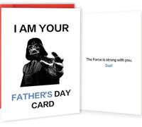 OJsensai Star Wars - Tarjeta para el día del padre, regalos divertidos para el día del padre Darth Vader para marido, papá, hijo, tarjeta del día del padre