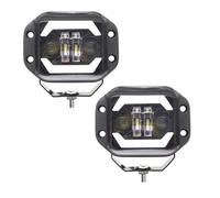 OJSqkuqve 2 luces LED de trabajo de 5 pulgadas compatibles con luces antiniebla de malla del parachoques delantero