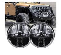 OJTEMHBH Faros Delanteros Faro LED 7 Pulgadas DRL Angel Eyes Luces Circulación Automóviles 12v Para Lada Para Niva 4X4 Automóviles Todoterreno Para Jeep Para Wrangler JK TJ Principal(001 2PCS)