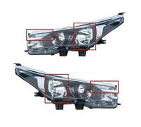 OJTEMHBH Faros Delanteros Para Toyota Para Corolla 2014 2015-2017 DRL FarosDelanteros Coche Luz Circulación Diurna Par Faros Delanteros Izquierdo Y Derecho Conjunto Faros Principal(No projector lens)