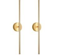 OJXIER Paquete de 2 Apliques de Pared a batería con Control Remoto, luz de Pared LED inalámbrica con rotación de 350° y Recargable por USB, para Sala de Estar, Dormitorio y Pasillo