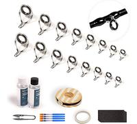 OJY&DOIIIY - Kit de reparación de caña de Pescar, Suministros Todo en uno para reemplazo de Ojales de caña de Pescar con guías de caña, Pegamento epoxi, Hilo de Envoltura y Cinta