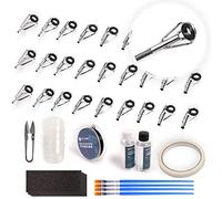 OJY&DOIIIY - Kit de reparación de Puntas de caña de Pescar con Pegamento, Suministros completos para reemplazo de Punta de caña de Pescar con epoxi de caña de Pescar, Ojales Superiores e Hilo de